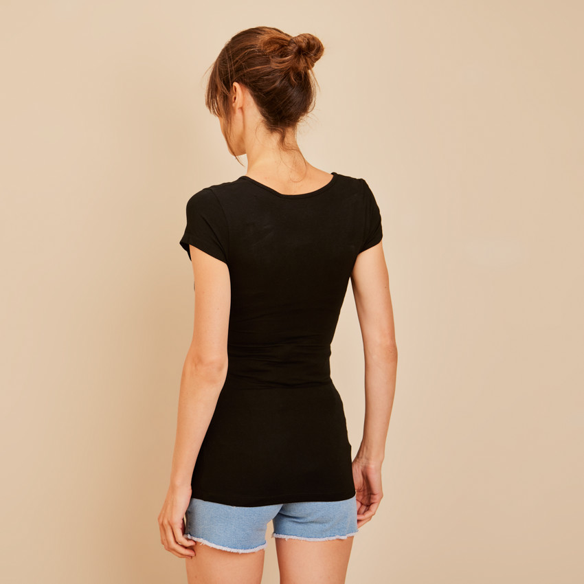 Lot de 2 t-shirts manches courtes de grossesse et d'allaitement