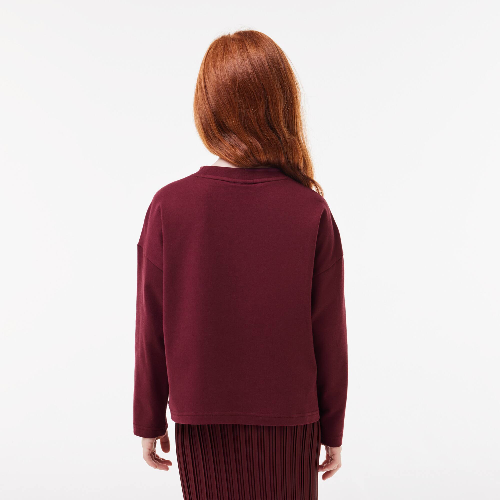 T-Shirt aus resistentem Baumwolljersey mit Aufdruck Oberteile - Rot - Lacoste - Mädchen