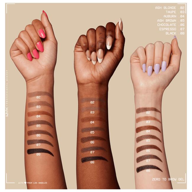 NYX Professional Makeup Zero To Brow Gel Black