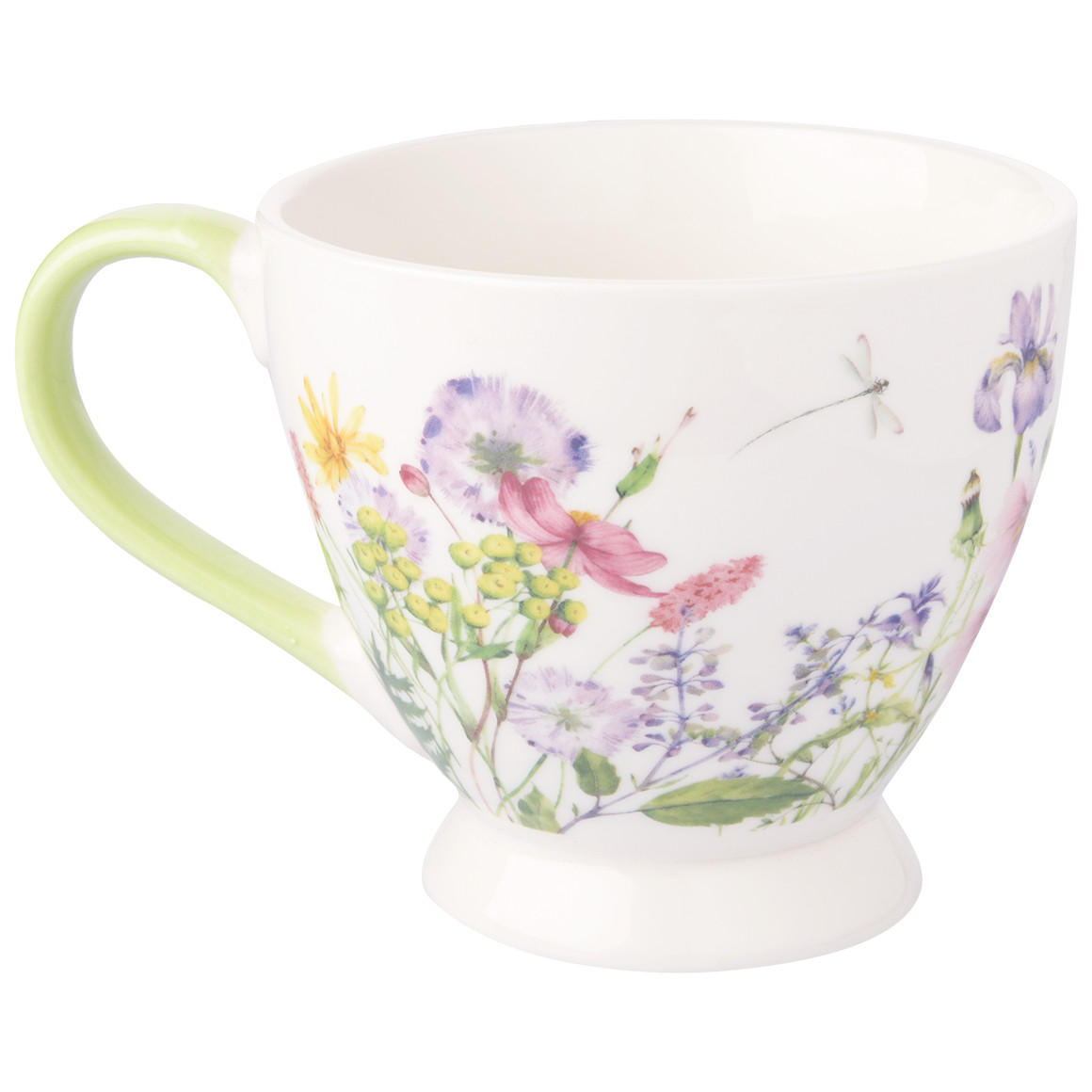 My Home Tasse mit Blumen weiss / bunt