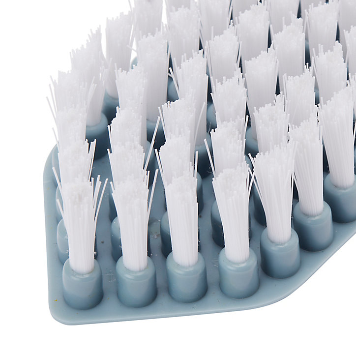 Brosse flexible à récurer polypropylène gris et blanc L.7 cm