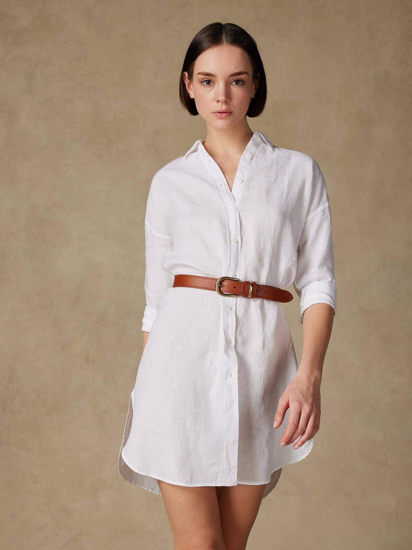 Chemise Coby en lin blanc