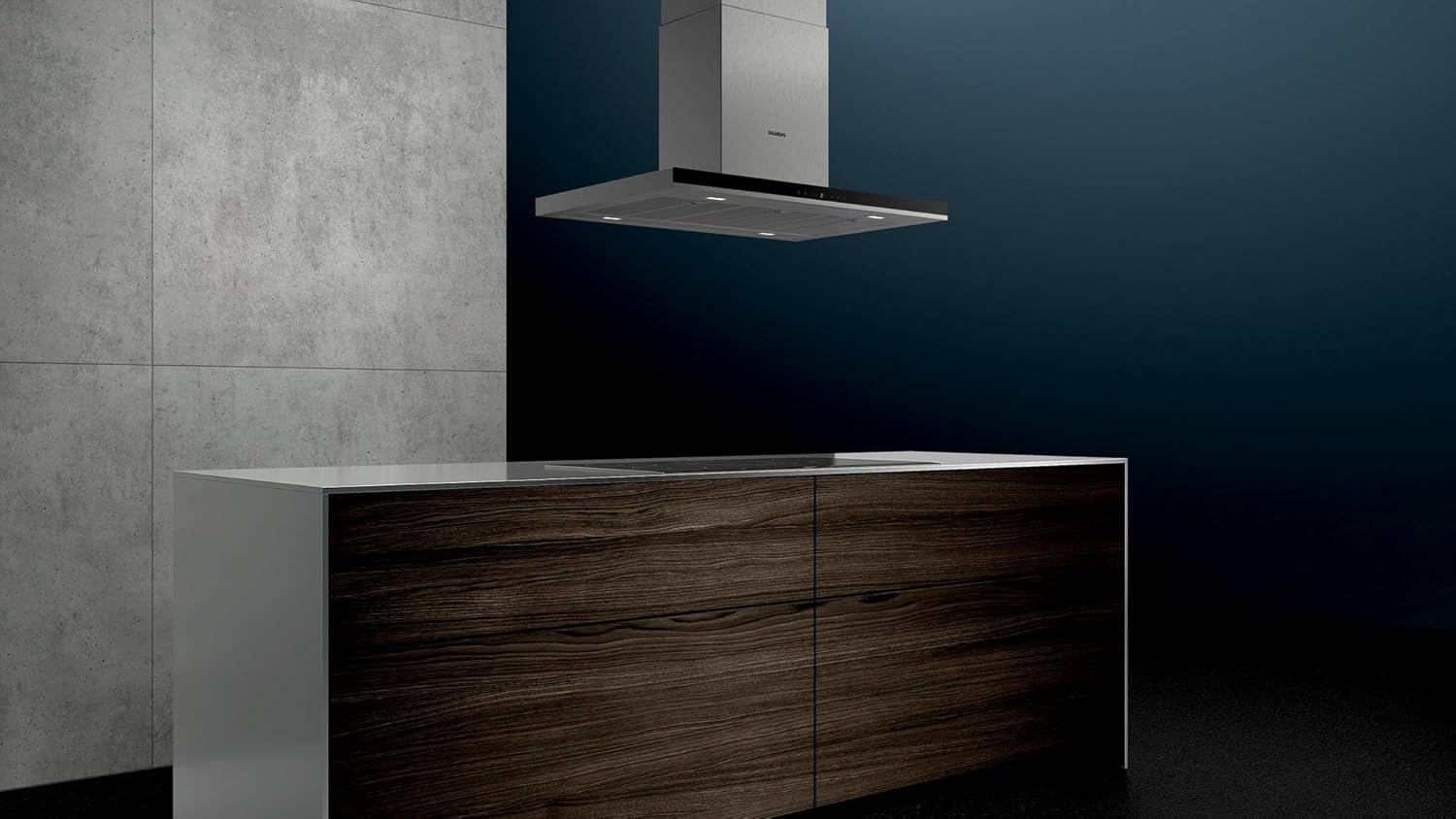 Siemens LF98BIP50 iQ500 Dunstabzugshaube, 90 cm, Made in Germany, leiser iQdrive-Motor, LED-Beleuchtung, touchControl, Intensivstufe mit auomatischer Rückschaltung, Edelstahl