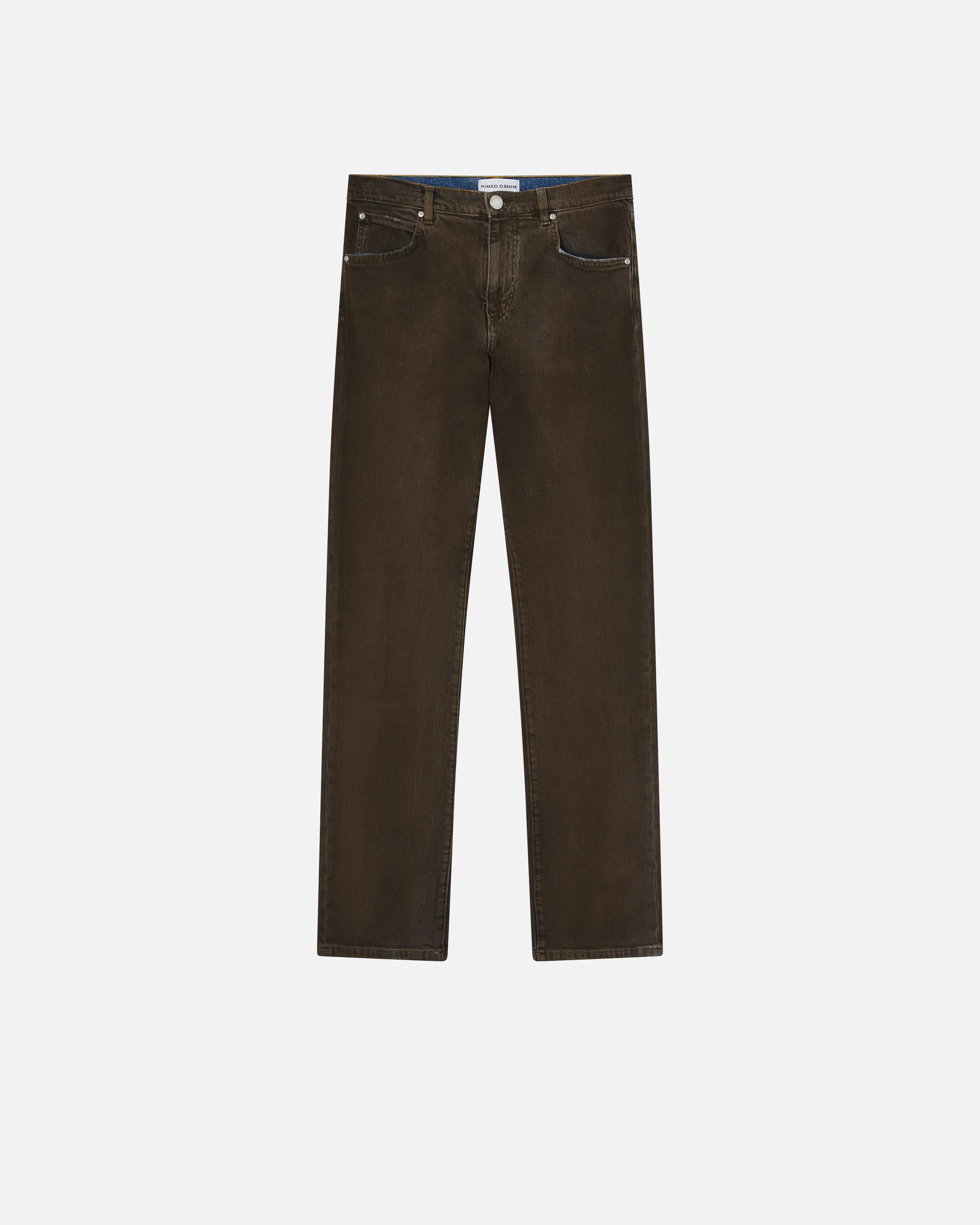 Jean droit surteint marron | Multicolore
