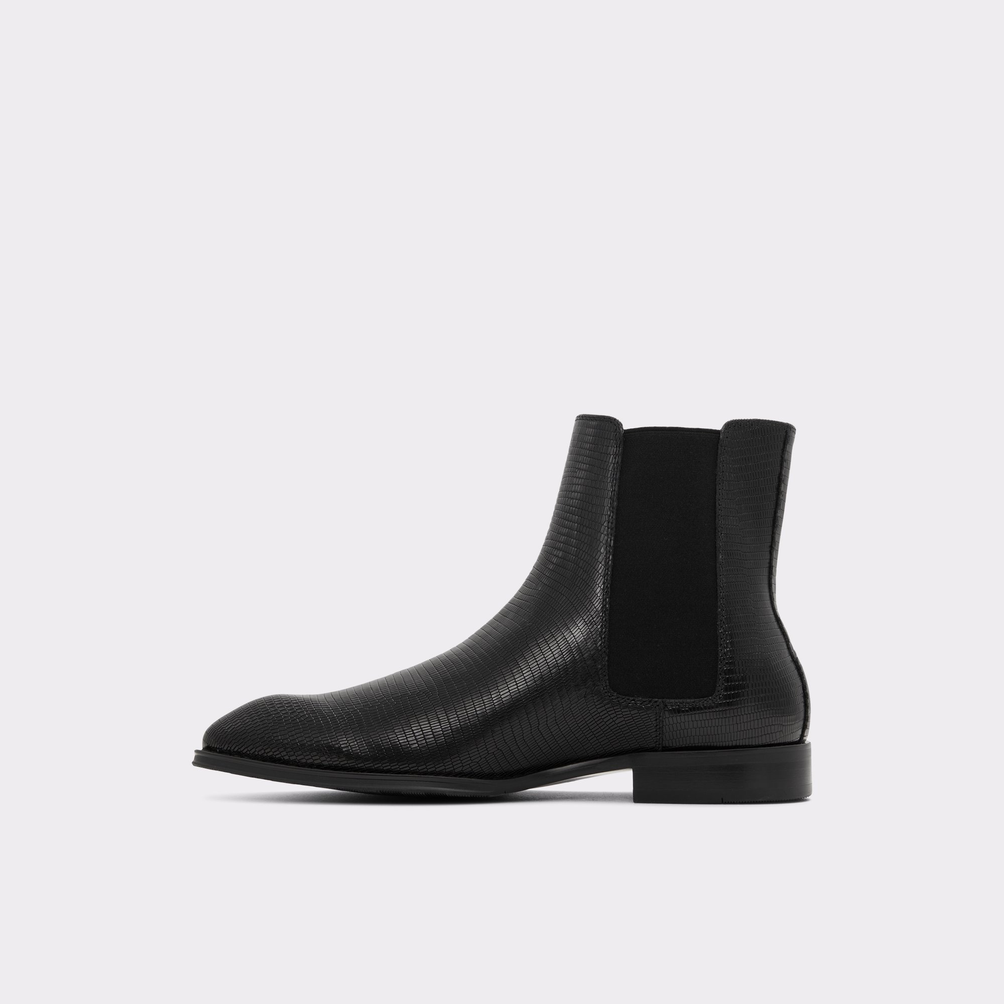 Blackrock Black Leather Embossed Men Dress boots