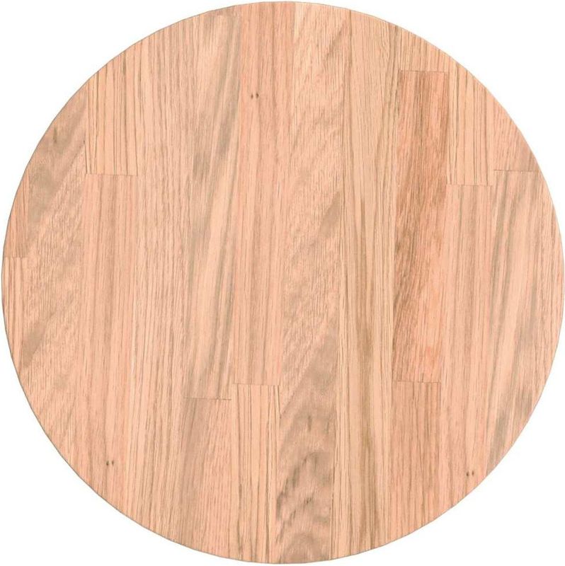 vidaXL - Tafelblad - Lichtbruin - Ø 30 x 2.5 cm - Massief Eikenhout