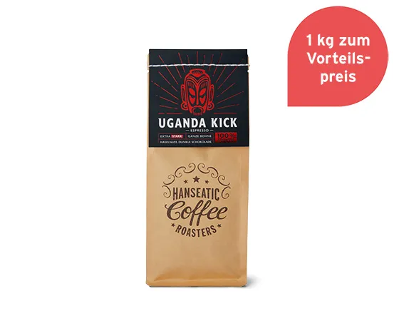 Hanseatic - Uganda Kick Espresso - 1 kg Ganze Bohne