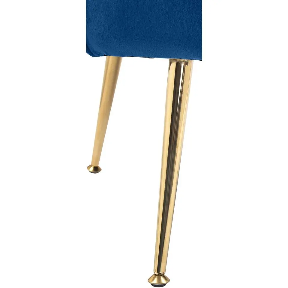 CLP Eetkamerstoel Rosita goud Frame - Fluweel - blauw