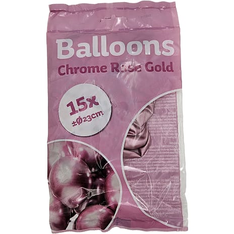 Chrome balloner Ø:23 15-pak - flere varianter - assorteret