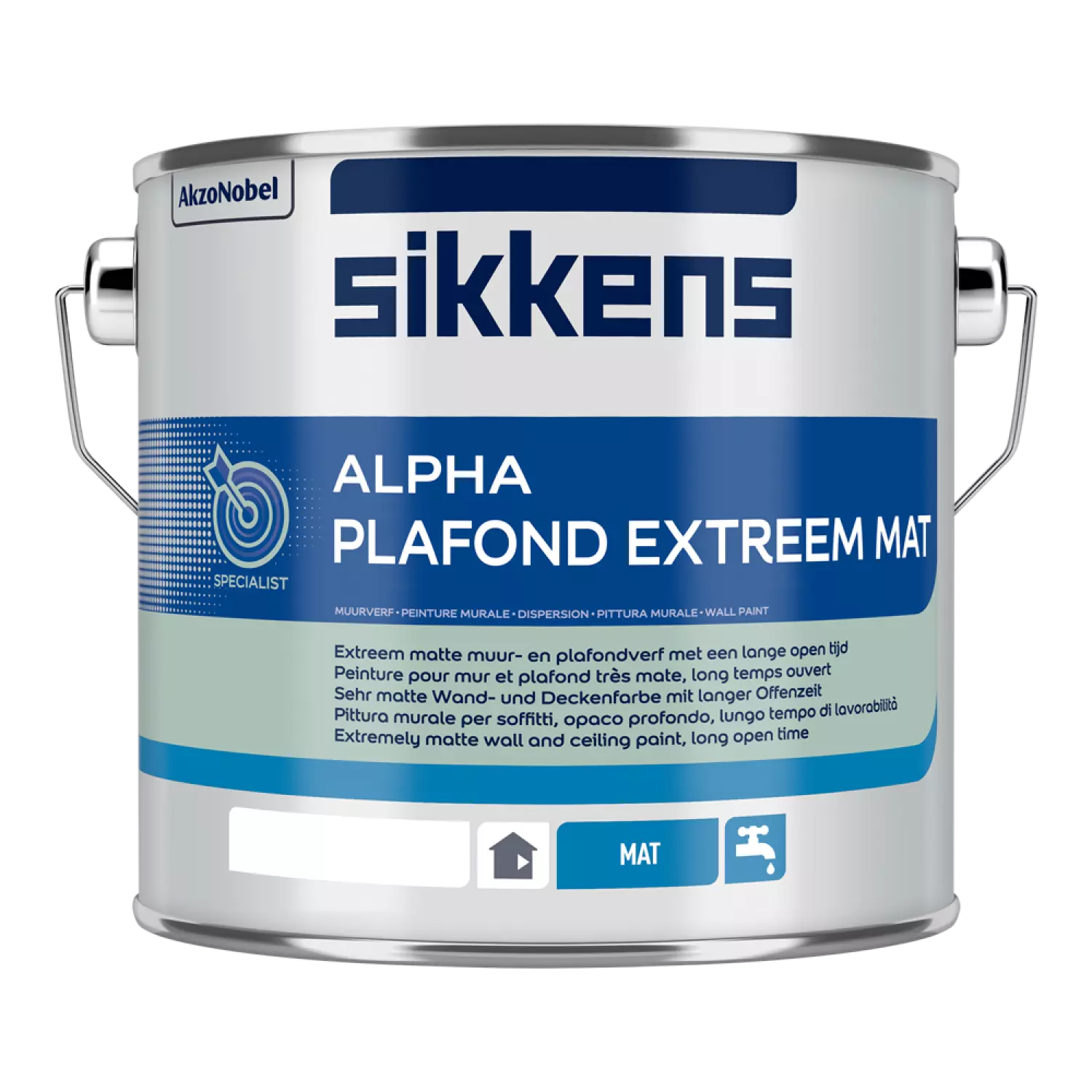 Sikkens Alpha Plafond Extreem Mat - op kleur gemengd - 2,5 L