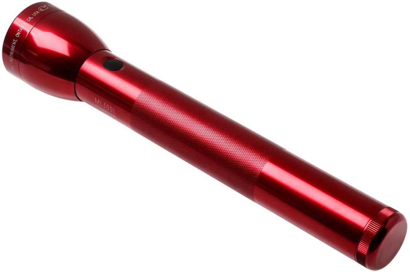 Maglite ML300L MagLed zaklamp 3-D cell, rood