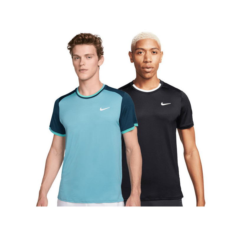 Tee-shirt tennis Nike Advantage noir ou bleu