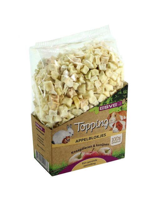 Esve Topping Appelblokjes - Knaagdiersnack - 100 g