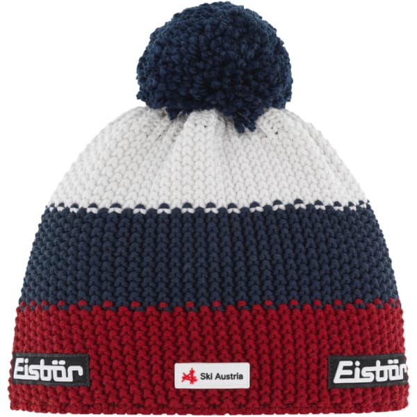 Bonnet ski EISBÄR STAR POMPON MÜ SKA RED/NAVY/WHITE