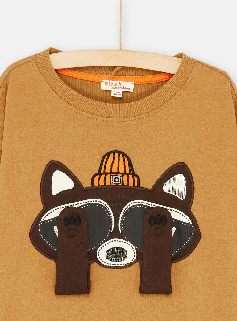 Tee Shirt Manches Longues Marron