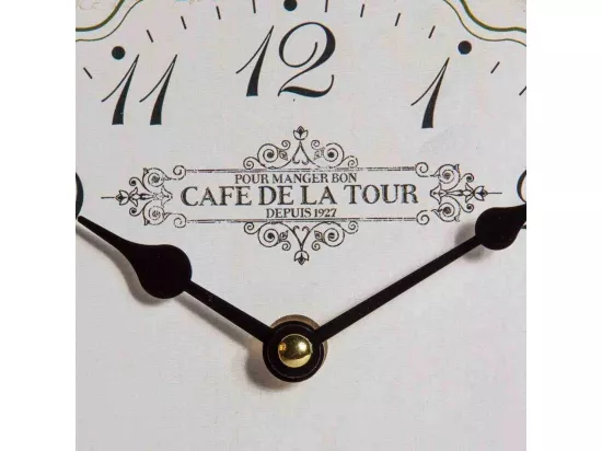 Horloge murale en bois blanc 26x48x2h