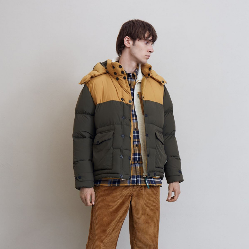 GRAFTON Green-Yellow-Manteau rembourré pour homme