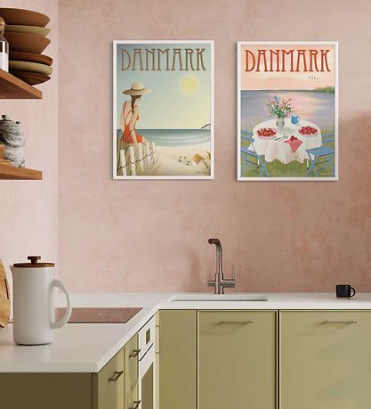 Vissevasse Poster - 50x70 cm - Dänemark - Erdbeere