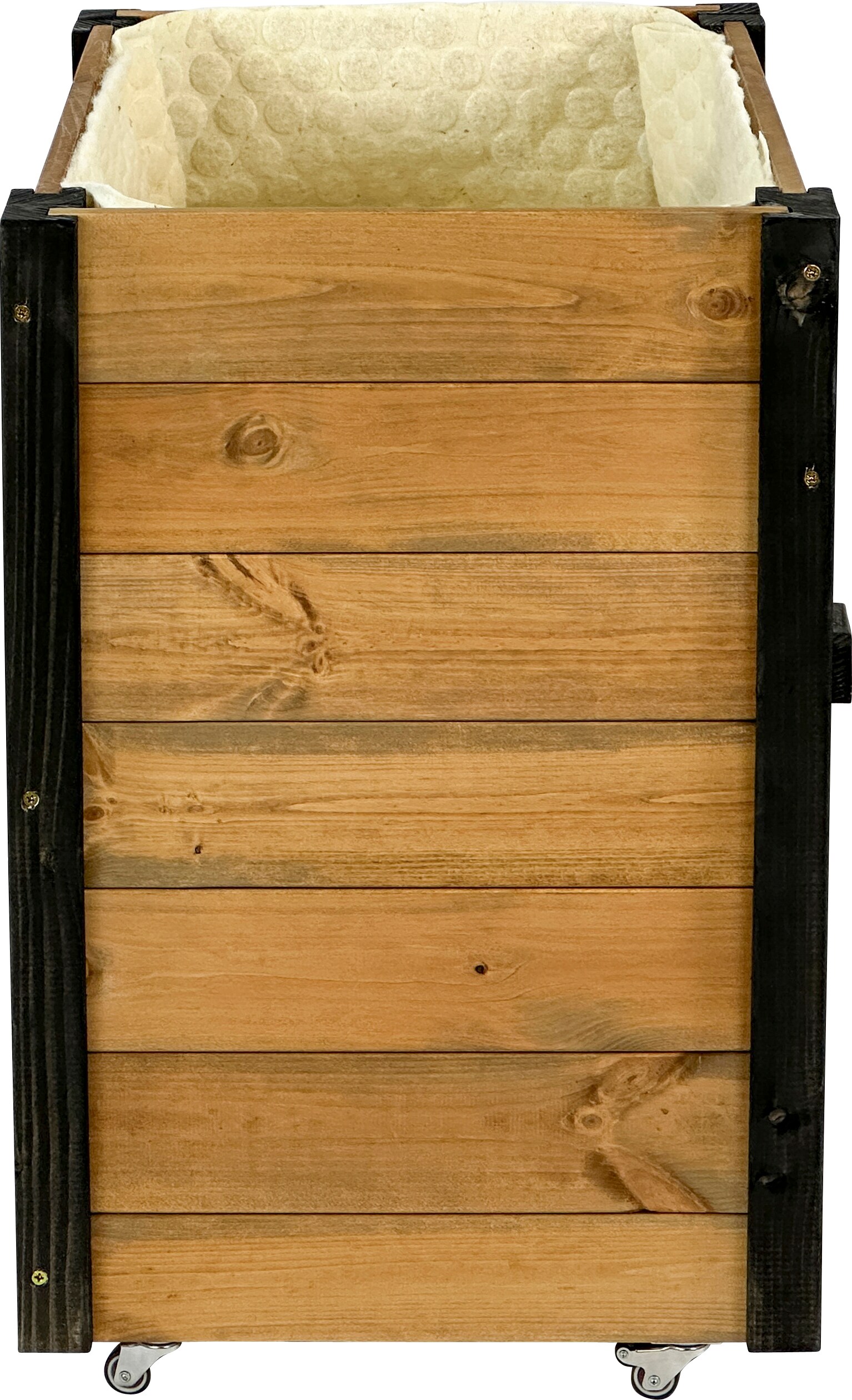 dobar Rollbarer Gartenschrank mit Wolle Abmessungen ca.: 60x40x62 cm schwarzer Eckschutz