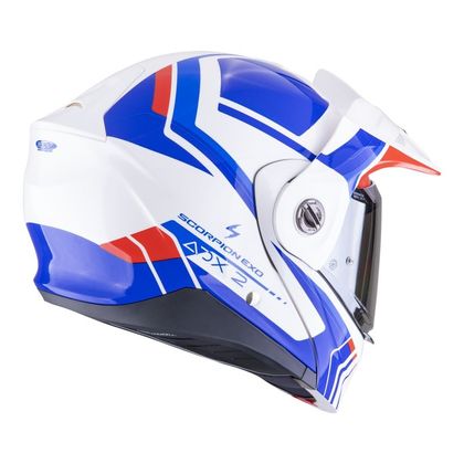 Casque Scorpion Exo ADX-2 - LEWIS - Blanc / Bleu