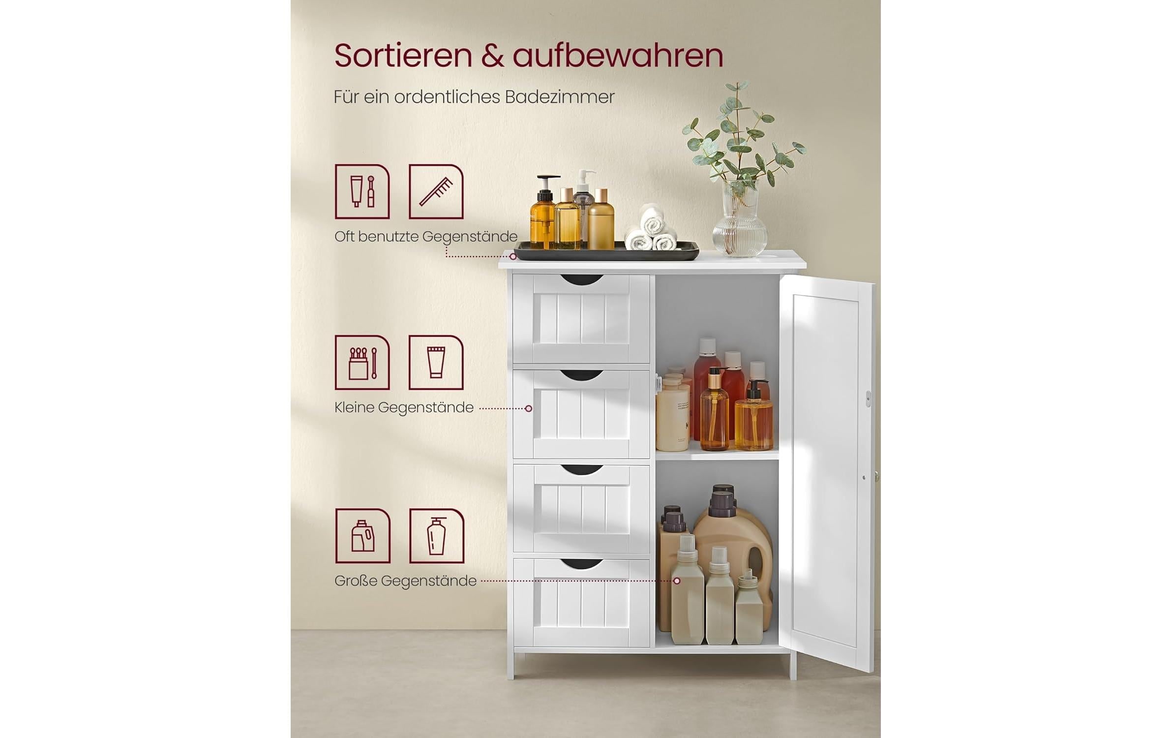 VASAGLE Mehrzweckschrank »Badezimmerschrank«