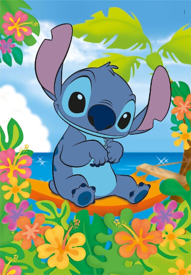 Disney Puslespil - Stitch - Super Color - 104 Brikker - Clementoni