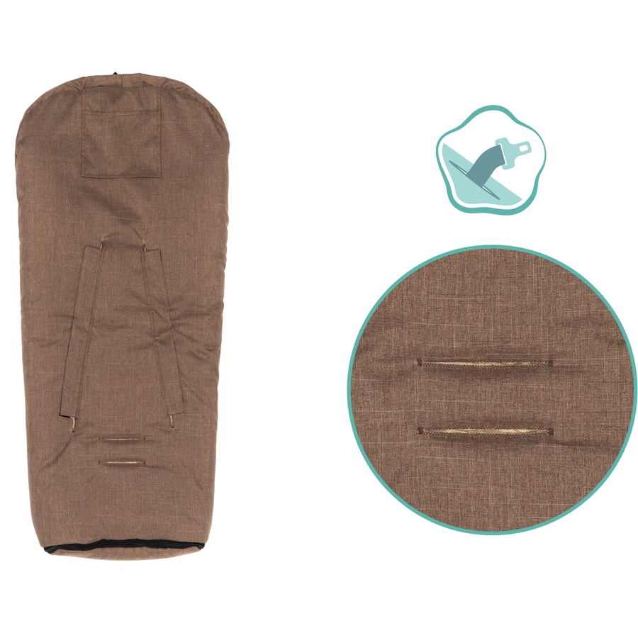fillikid Winterfußsack Tacama Lammfell braun melange