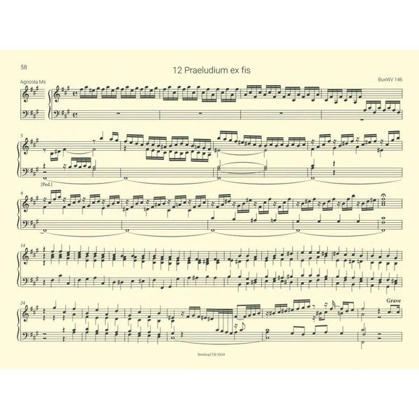 Breitkopf & Härtel Buxtehude Orgelwerke Set 1