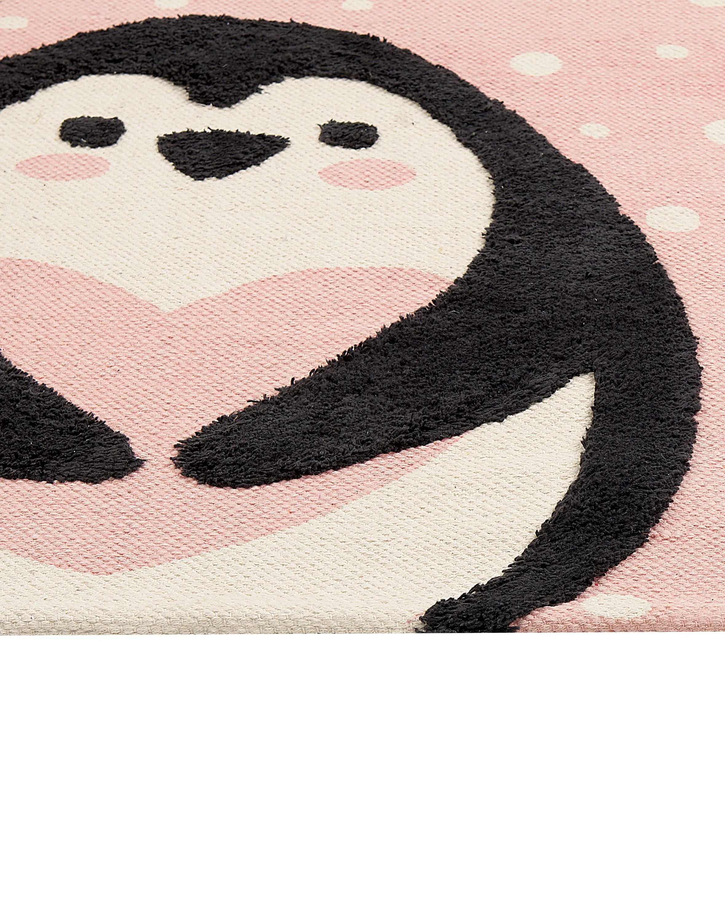 Kindervloerkleed PENGKOL Roze 80 x 150 cm Katoen
