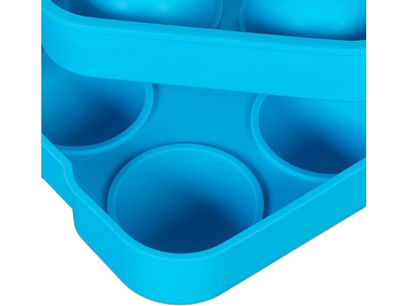 relaxdays Eiswürfelform Kugel 2 Stück, Blau Eiswürfelbereiter