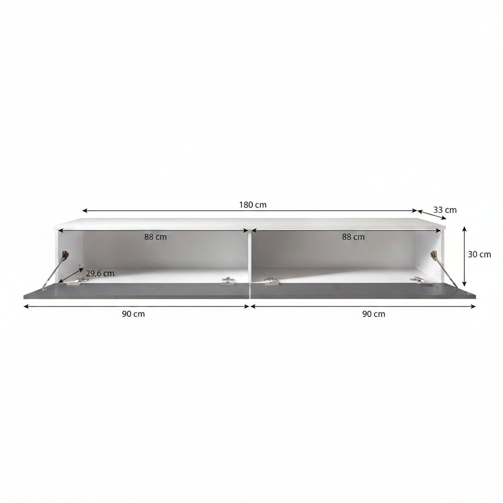 Dixon - TV-Meubel - Betonlook - 180 cm