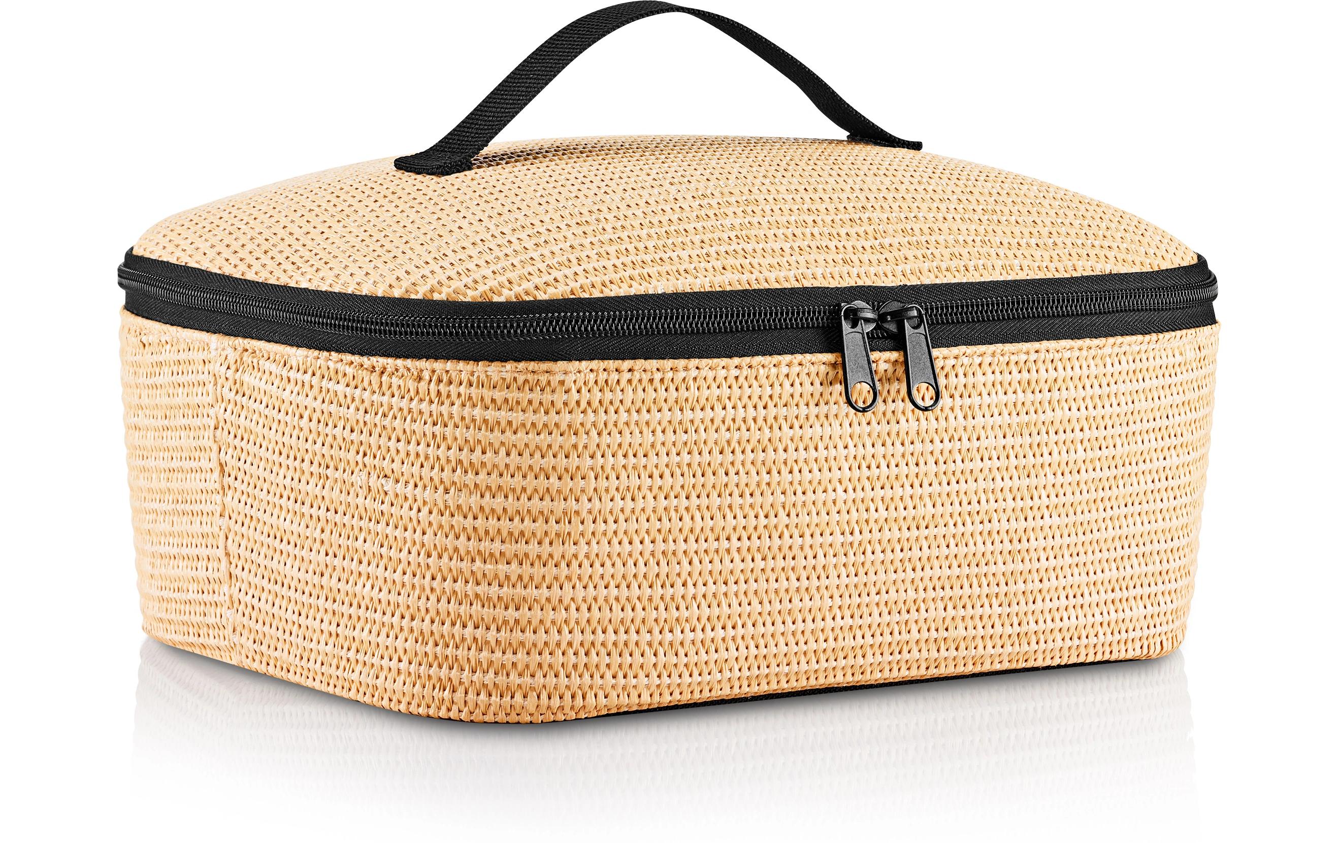 Kühltasche M pocket Raffia BlackCoolerbag für Lunch, Snacks