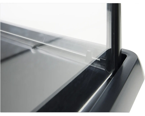 SAVIC Aura 120 Plexi Knockdown knaagdierkooi, ca. 118 x 64 x 62 cm, opvouwbaar, plexiglas frame, maaswijdte 6,5 mm, voor kleine knaagdieren, zwart/zilver