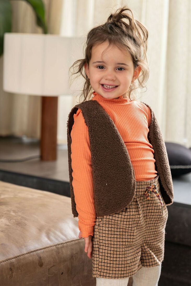 LIKE FLO oranje like flo top solid rib rollneck