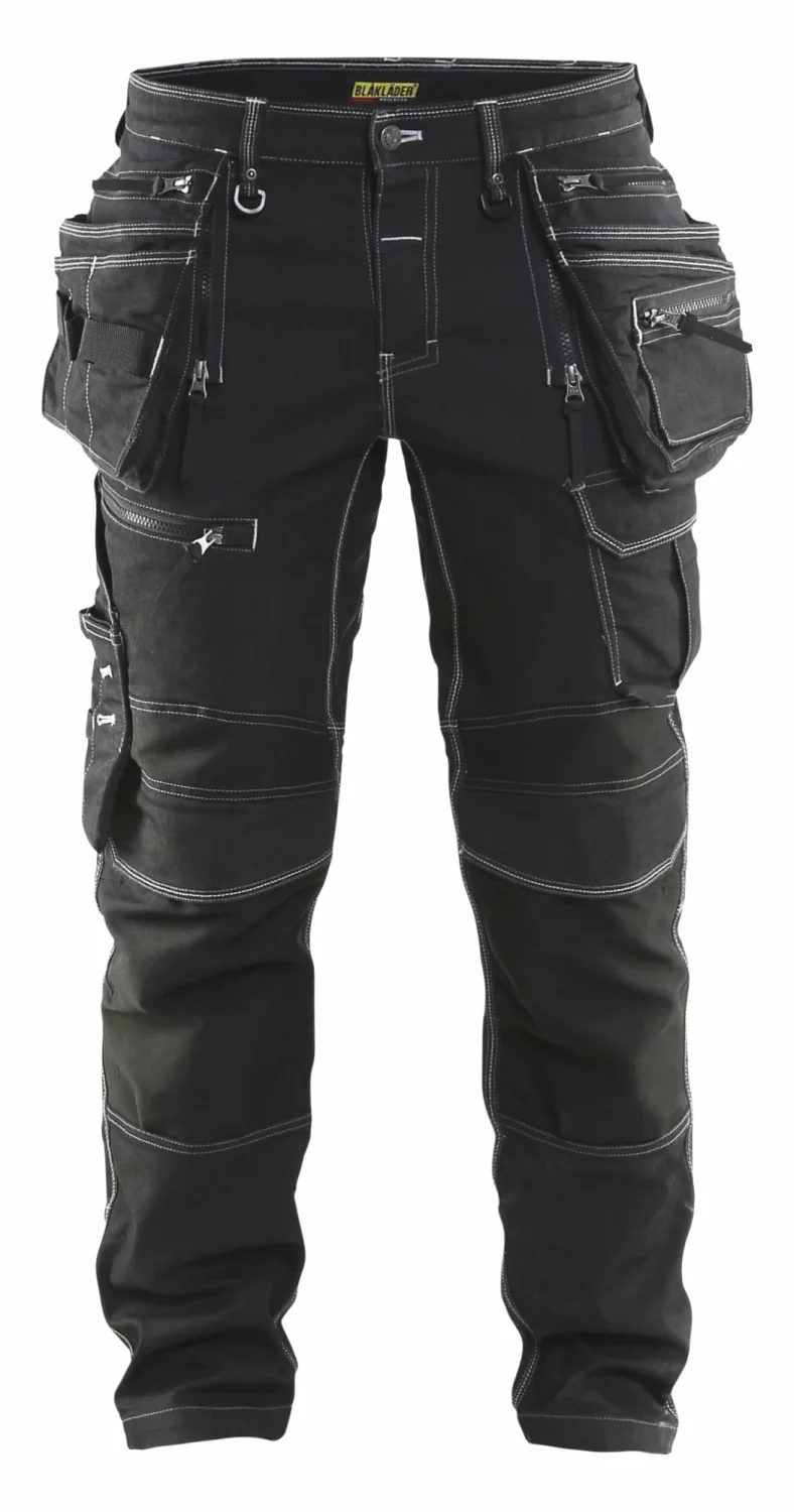 Blåkläder X1900 Werkbroek Denim Stretch 1990 - zwart - maat 50 (M)