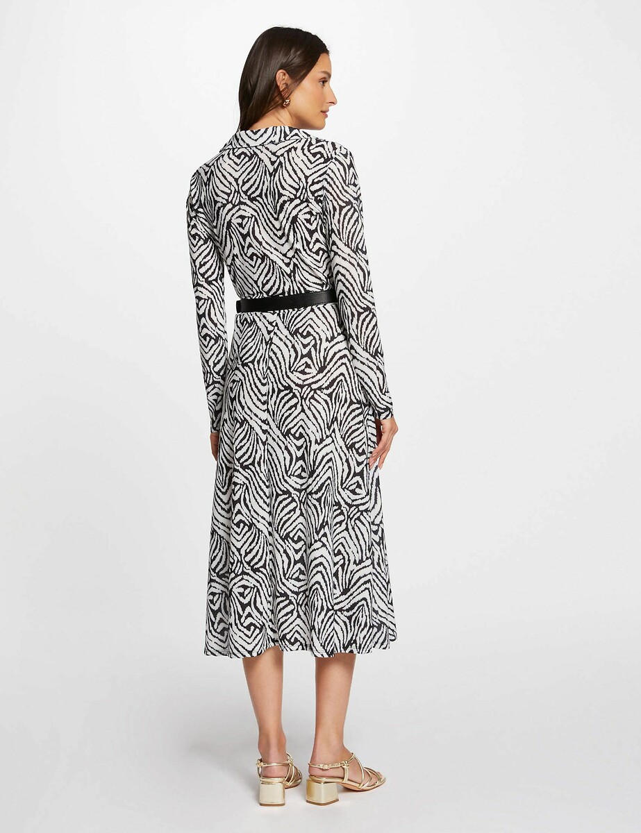 MORGAN<br>Vestido midi reto estampado