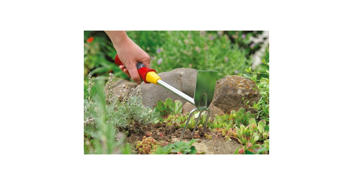 WOLF-GartenLN-2K Dubbelhakje cultivator  (Rood/geel)