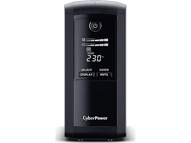 CyberPower Value Pro VP1000ELCD-FR - UPS - AC 230 V - 550 Watt - 1000 VA - 1-faset - RS-232, USB - output-stikforbindelser: 4 - sort
