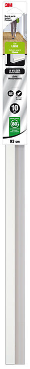 Bas de porte alu sol lisse à visser Premium blanc 93 cm 3M