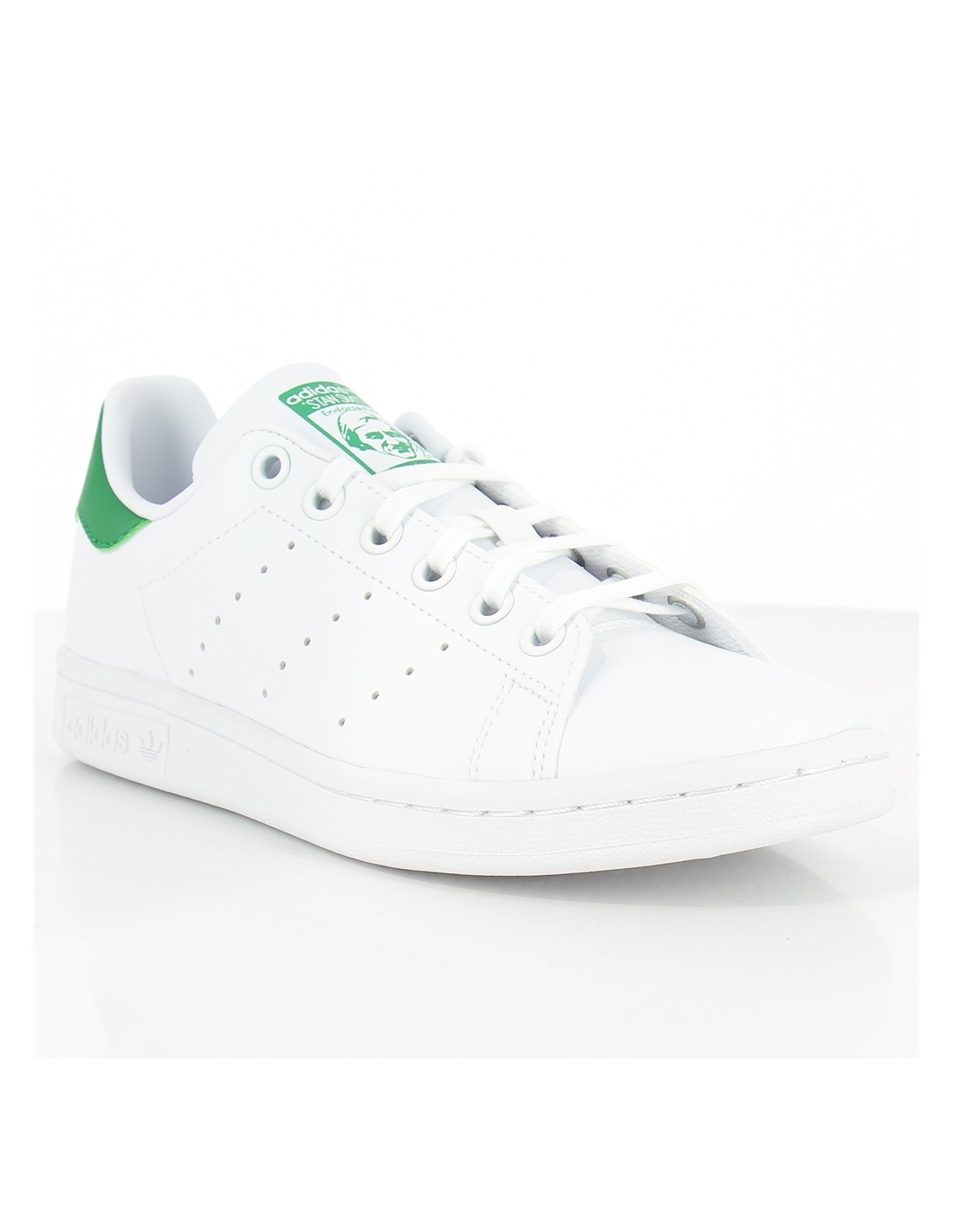 adidas Sneakers Femme Stan Smith J Vegan Blanc/Vert