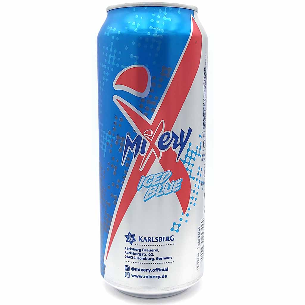 Mixery Iced Blue Bier + Energydrink 5 % DOSE 24x0,5L=12L MHD:30.9.25