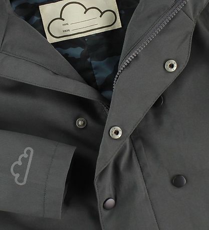 byLind Grøn Regnjakke - Balder - Elephant Grey