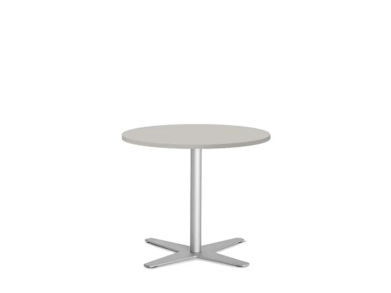 Bord Amy Ø650 H565mm Lys grå laminat Sort understel