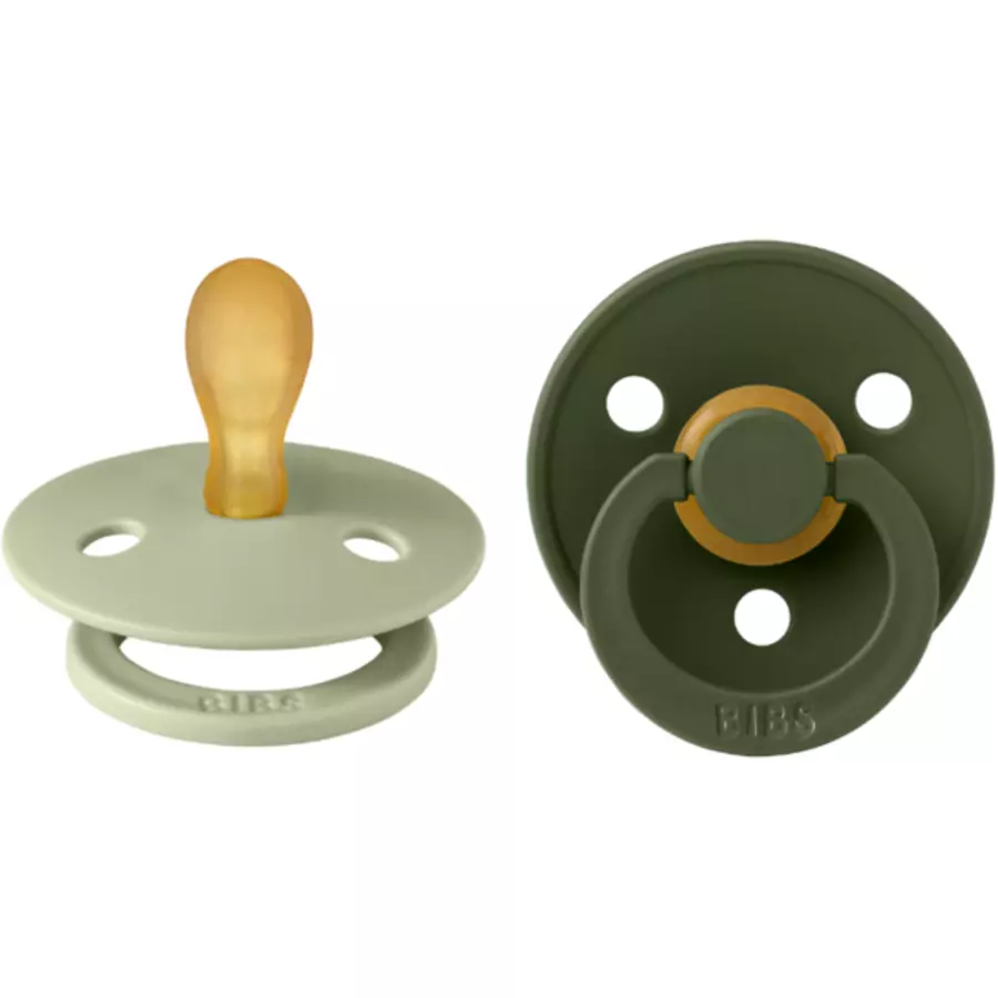 BIBS® Schnuller Colour Symmetrischer Sauger Sage & Hunter Green 0-6 Monate 2 Stk.