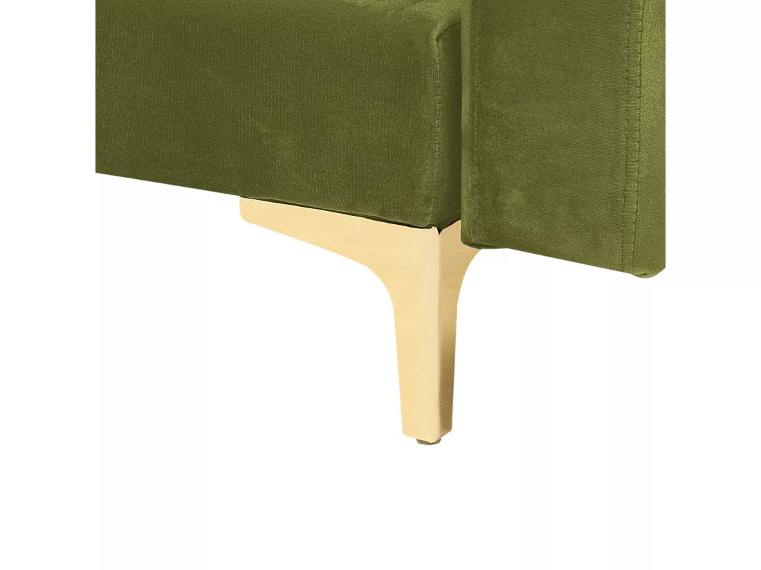 Chaise longue en velours vert ABERDEEN