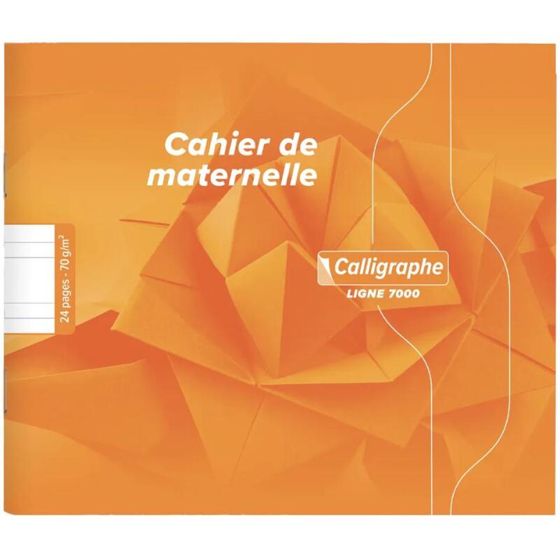 Cahier Maternelles piqué à l'italienne 7000 17x14,7 cm 24 pages DL 5mm 70 g - Orange