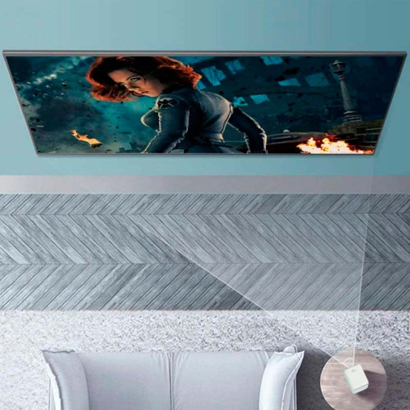 Wanbo T2 Free Multimedia LED Projektor Beamer Heimkino 1080p Full HD / HDMI / USB A / 3.5mm Klinke und Fernbedienung - Weiss