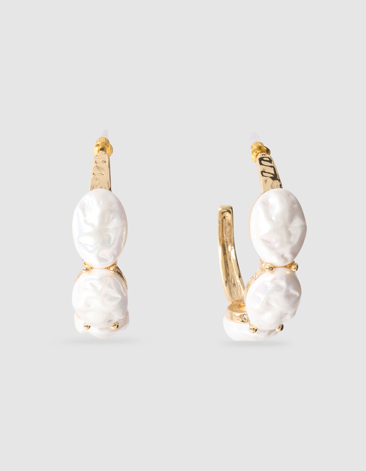 Water Pearl Oorbellen Goud