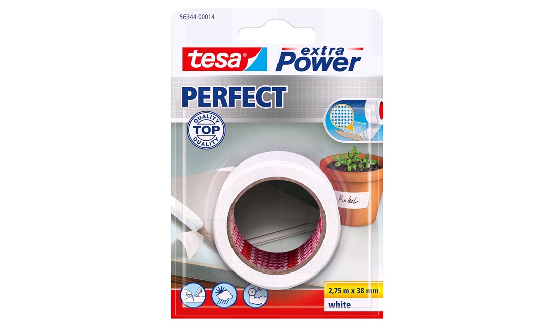 TESA Lærredstape, Ex Power hvid 38x2,75