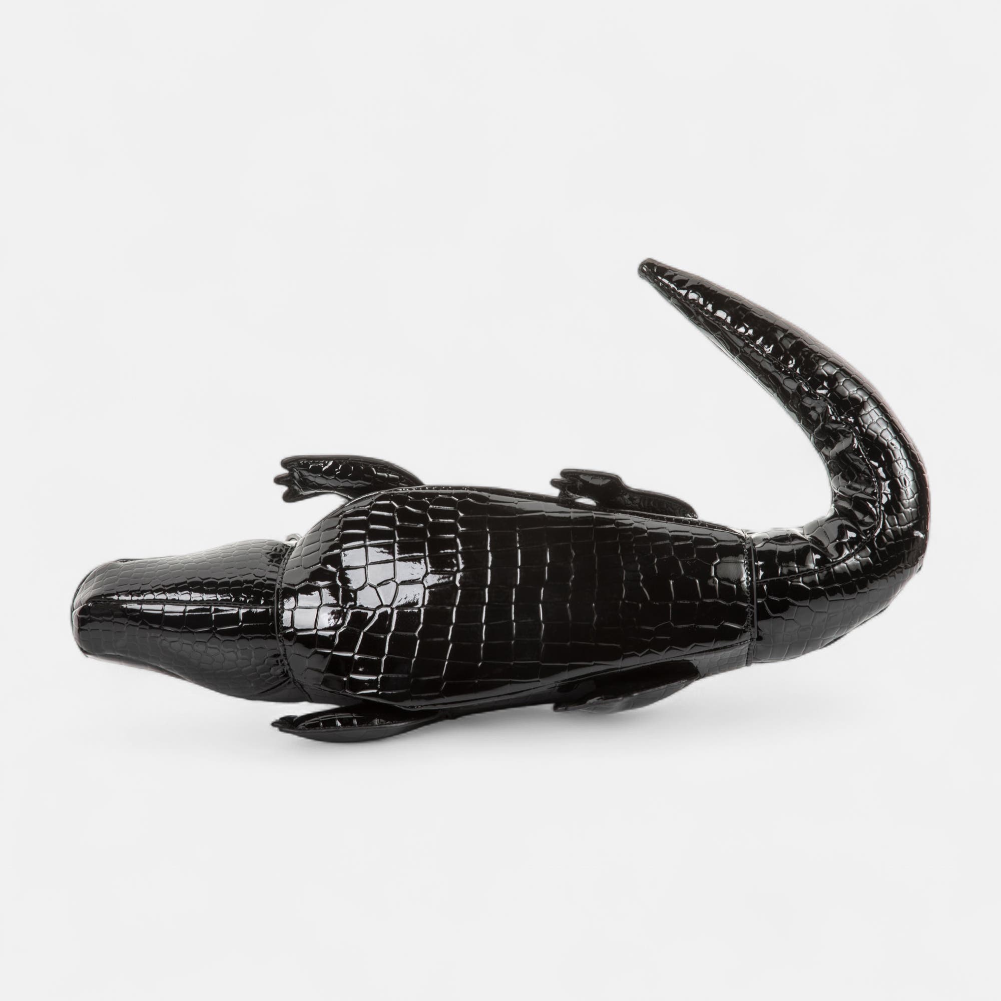 Sac à main crocodile noir